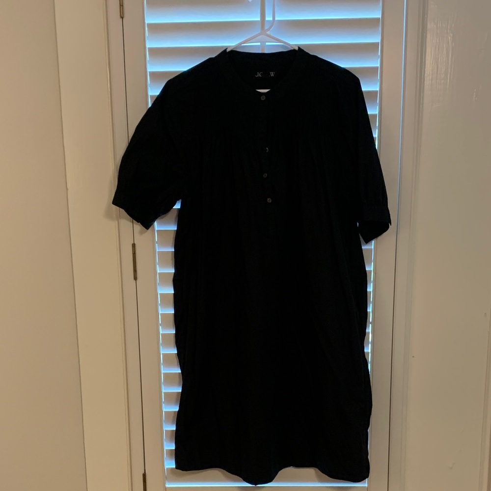 J. Crew Women's Black Casual Button Down Dress